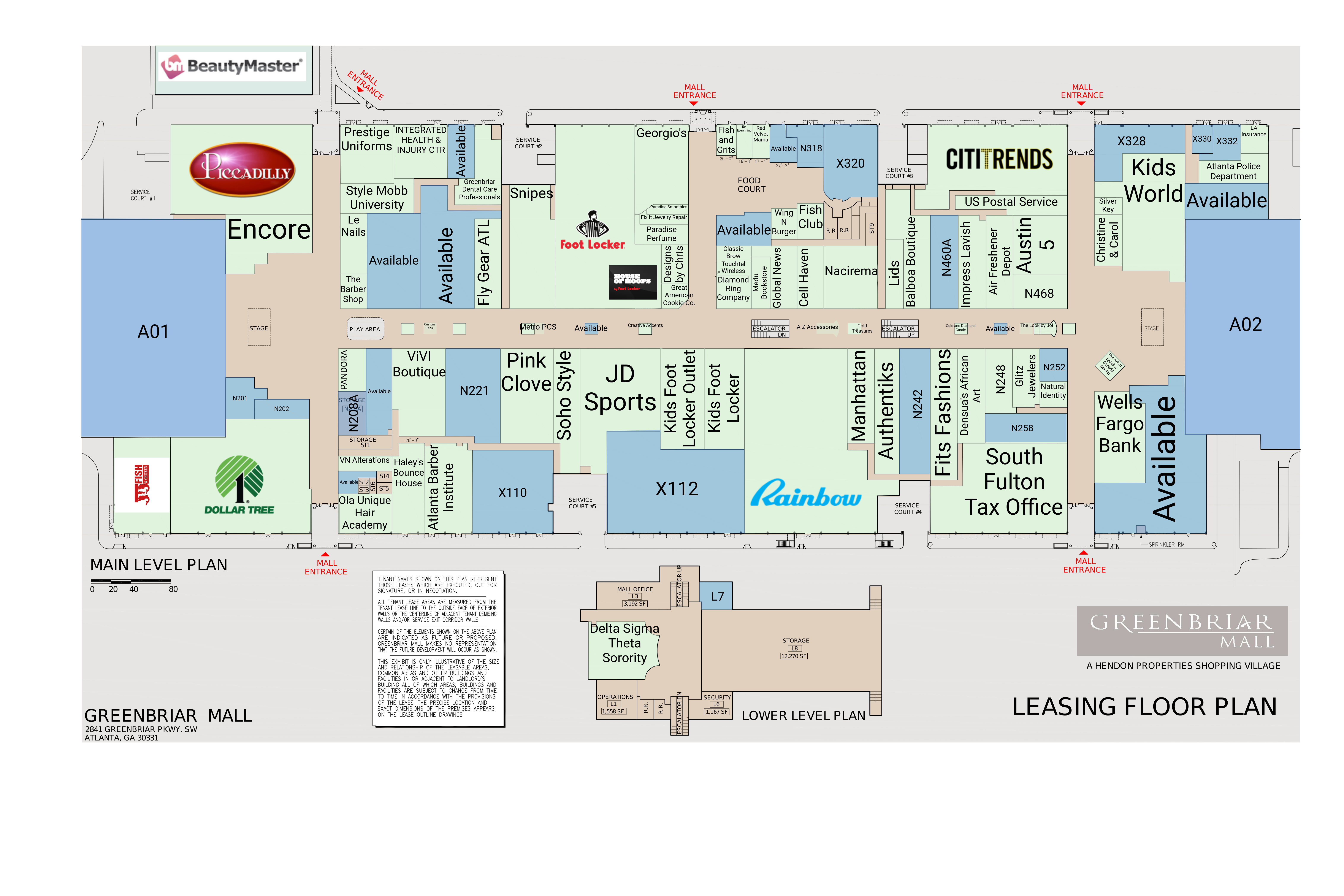 Atlanta Ga Greenbriar Mall Retail Space For Lease Hendon