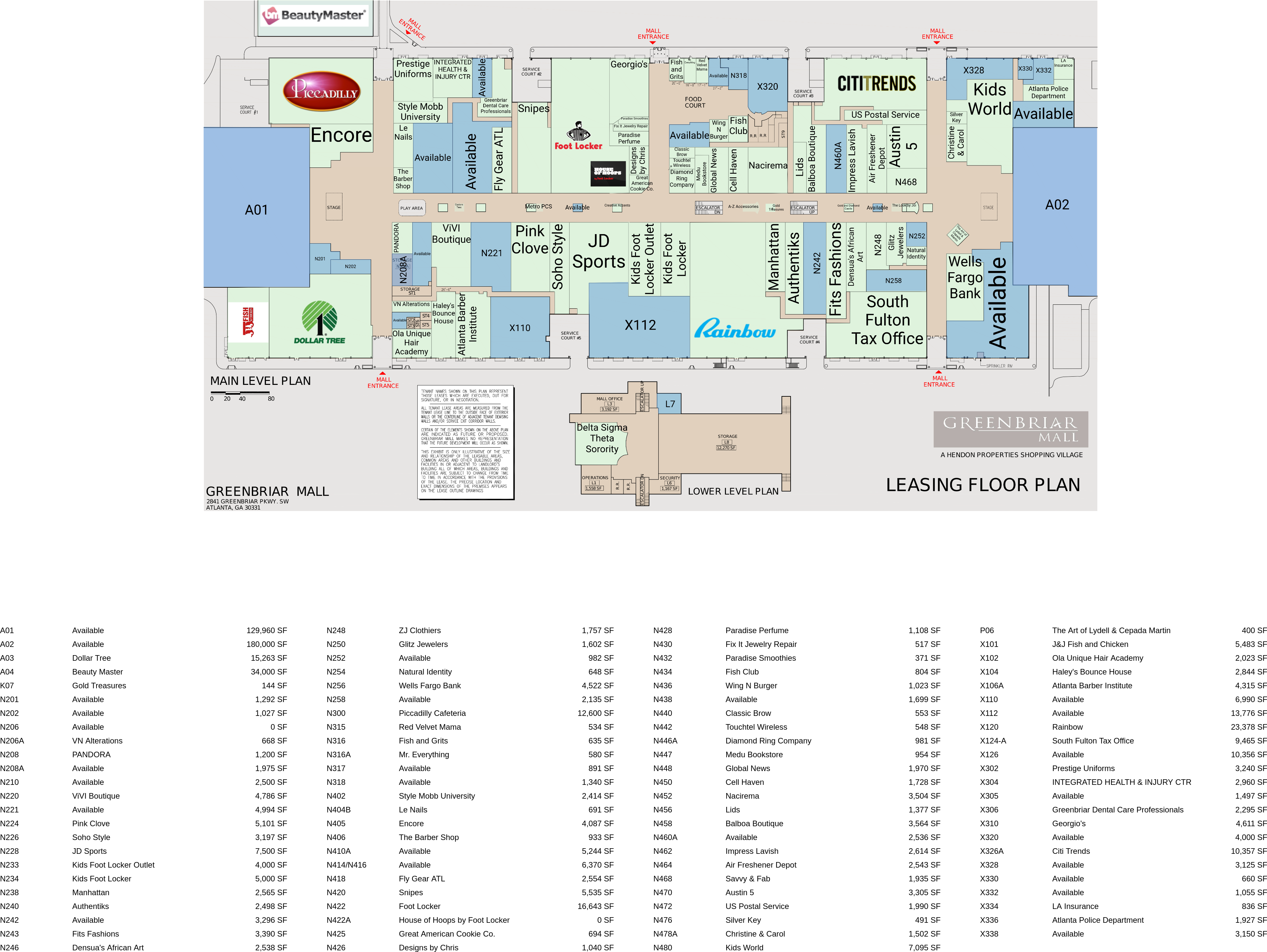 Atlanta Ga Greenbriar Mall Retail Space For Lease Hendon